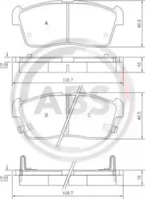 Комплект тормозных колодок, дисковый тормоз A.B.S. купить