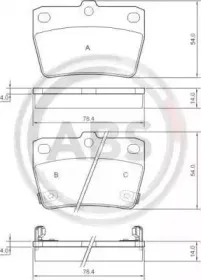 Комплект тормозных колодок, дисковый тормоз A.B.S. купить