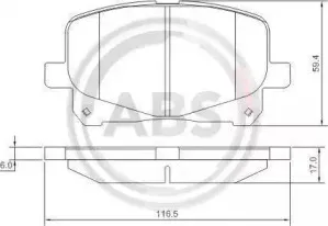 Комплект тормозных колодок, дисковый тормоз A.B.S. купить