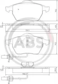 Комплект тормозных колодок, дисковый тормоз A.B.S. купить