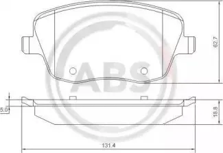 Комплект тормозных колодок, дисковый тормоз A.B.S. купить