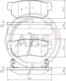 Комплект тормозных колодок, дисковый тормоз A.B.S. купить