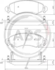 Комплект тормозных колодок, дисковый тормоз A.B.S. купить