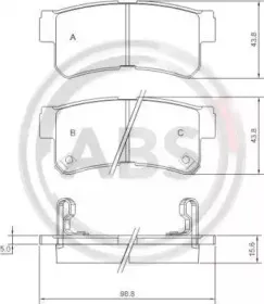 Комплект тормозных колодок, дисковый тормоз A.B.S. купить