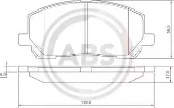 Комплект тормозных колодок, дисковый тормоз A.B.S. купить