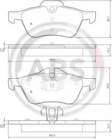 Комплект тормозных колодок, дисковый тормоз A.B.S. купить