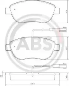 Комплект тормозных колодок, дисковый тормоз A.B.S. купить