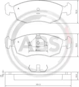 Комплект тормозных колодок, дисковый тормоз A.B.S. купить