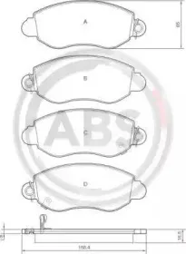 Комплект тормозных колодок, дисковый тормоз A.B.S. купить