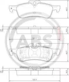 Комплект тормозных колодок, дисковый тормоз A.B.S. купить