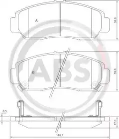 Комплект тормозных колодок, дисковый тормоз A.B.S. купить