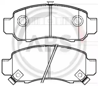 Комплект тормозных колодок, дисковый тормоз A.B.S. купить