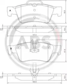 Комплект тормозных колодок, дисковый тормоз A.B.S. купить