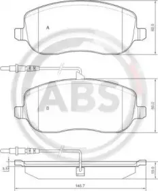 Комплект тормозных колодок, дисковый тормоз A.B.S. купить