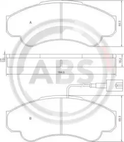 Комплект тормозных колодок, дисковый тормоз A.B.S. купить