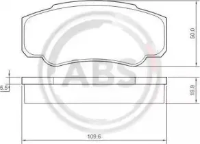 Комплект тормозных колодок, дисковый тормоз A.B.S. купить