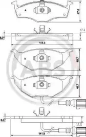 Комплект тормозных колодок, дисковый тормоз A.B.S. купить