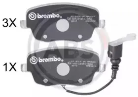 Комплект тормозных колодок, дисковый тормоз A.B.S. купить