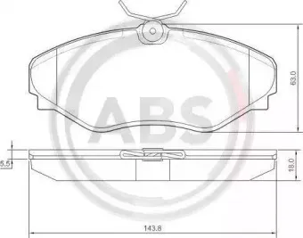 Комплект тормозных колодок, дисковый тормоз A.B.S. купить