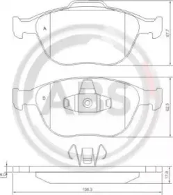 Комплект тормозных колодок, дисковый тормоз A.B.S. купить