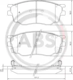 Комплект тормозных колодок, дисковый тормоз A.B.S. купить