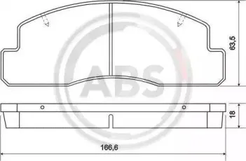 Комплект тормозных колодок, дисковый тормоз A.B.S. купить