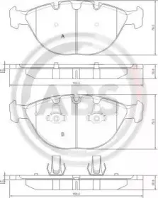 Комплект тормозных колодок, дисковый тормоз A.B.S. купить