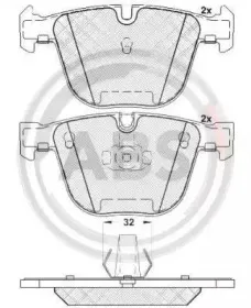 Комплект тормозных колодок, дисковый тормоз A.B.S. купить
