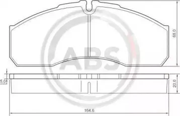 Комплект тормозных колодок, дисковый тормоз A.B.S. купить