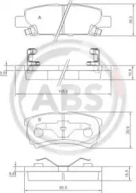 Комплект тормозных колодок, дисковый тормоз A.B.S. купить
