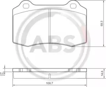 Комплект тормозных колодок, дисковый тормоз A.B.S. купить