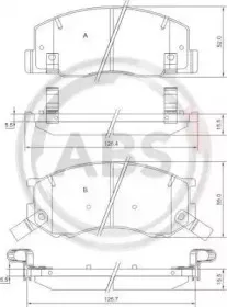 Комплект тормозных колодок, дисковый тормоз A.B.S. купить
