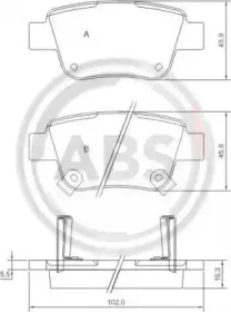 Комплект тормозных колодок, дисковый тормоз A.B.S. купить
