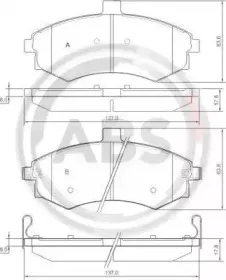 Комплект тормозных колодок, дисковый тормоз A.B.S. купить