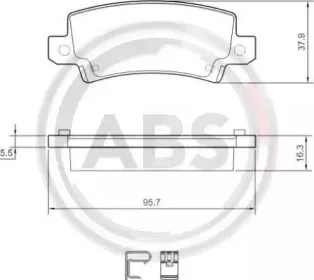 Комплект тормозных колодок, дисковый тормоз A.B.S. купить