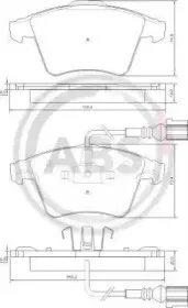 Комплект тормозных колодок, дисковый тормоз A.B.S. купить