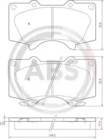 Комплект тормозных колодок, дисковый тормоз A.B.S. купить