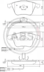 Комплект тормозных колодок, дисковый тормоз A.B.S. купить