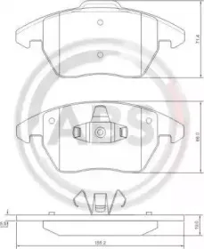 Комплект тормозных колодок, дисковый тормоз A.B.S. купить