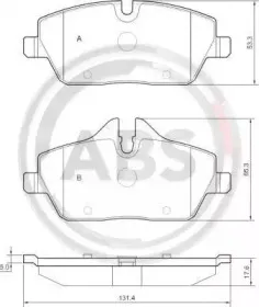 Комплект тормозных колодок, дисковый тормоз A.B.S. купить