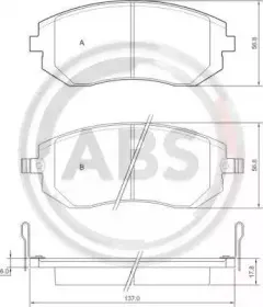 Комплект тормозных колодок, дисковый тормоз A.B.S. купить