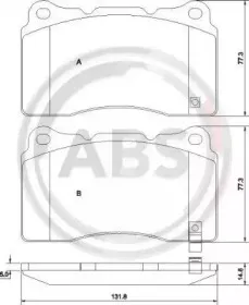 Комплект тормозных колодок, дисковый тормоз A.B.S. купить