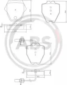 Комплект тормозных колодок, дисковый тормоз A.B.S. купить