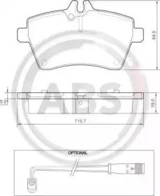 Комплект тормозных колодок, дисковый тормоз A.B.S. купить