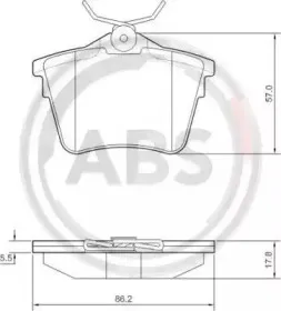 Комплект тормозных колодок, дисковый тормоз A.B.S. купить