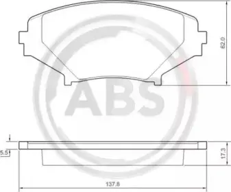 Комплект тормозных колодок, дисковый тормоз A.B.S. купить