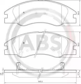 Комплект тормозных колодок, дисковый тормоз A.B.S. купить