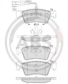 Комплект тормозных колодок, дисковый тормоз A.B.S. купить