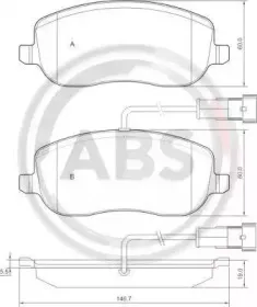 Комплект тормозных колодок, дисковый тормоз A.B.S. купить