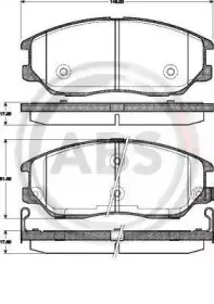 Комплект тормозных колодок, дисковый тормоз A.B.S. купить